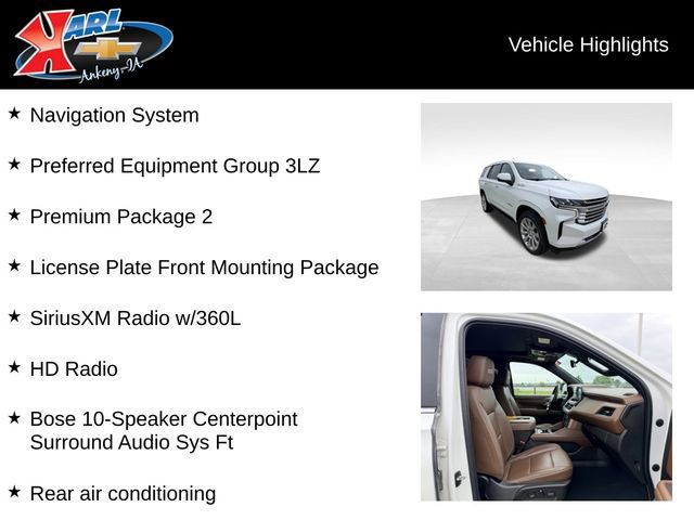 Used 2021 Chevrolet Tahoe High Country w/ Premium Package 2 AWD/4WD image 2