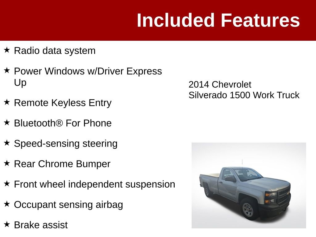 Used 2014 Chevrolet Silverado 1500 W/T RWD image 3