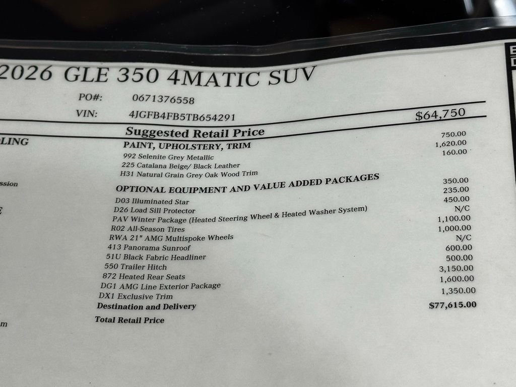 New 2026 Mercedes-Benz GLE 350 4MATIC image 18