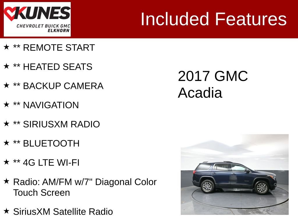 Used 2017 GMC Acadia SLE AWD/4WD video 2
