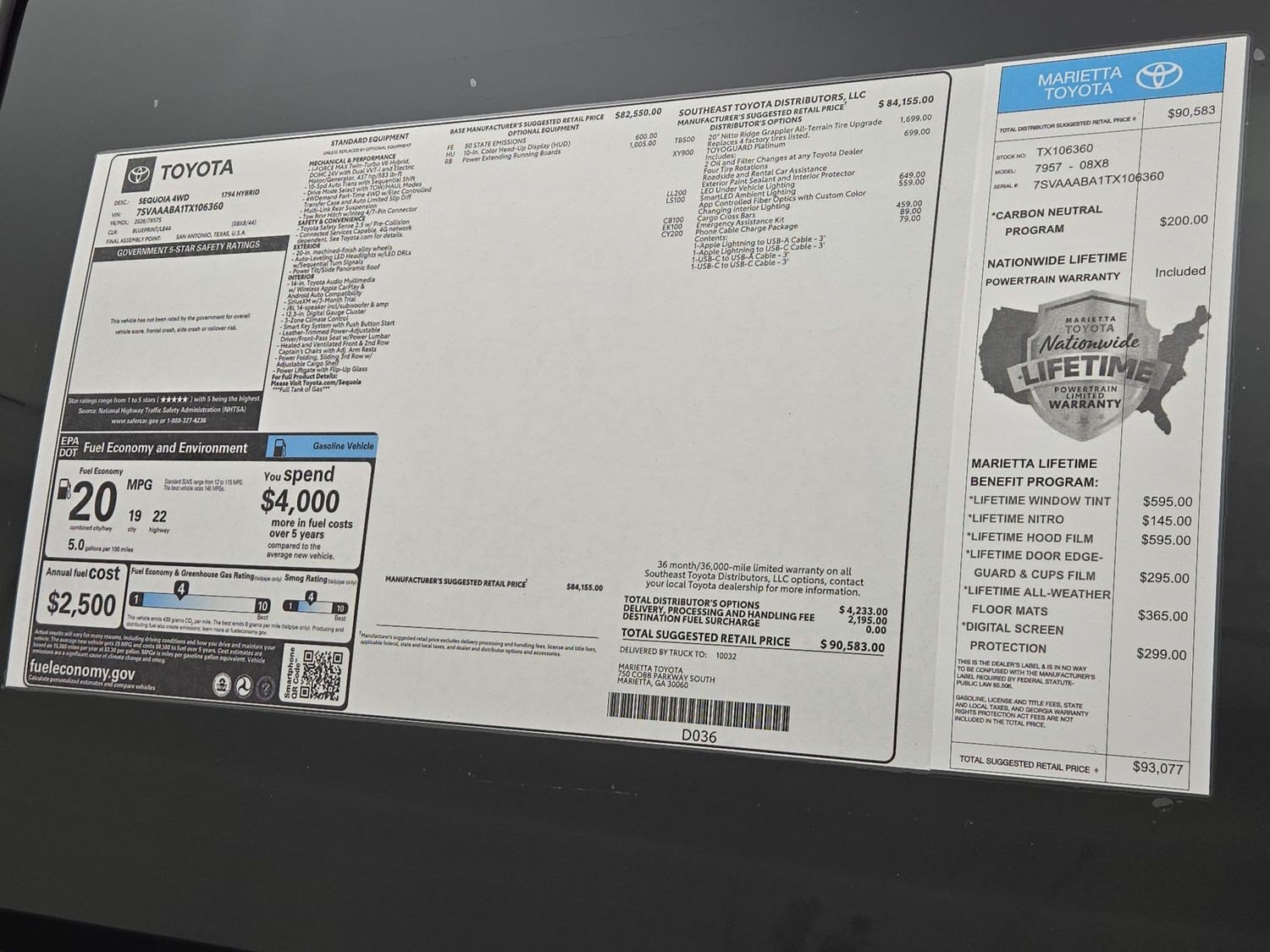 New 2026 Toyota Sequoia 1794 Edition AWD/4WD image 35