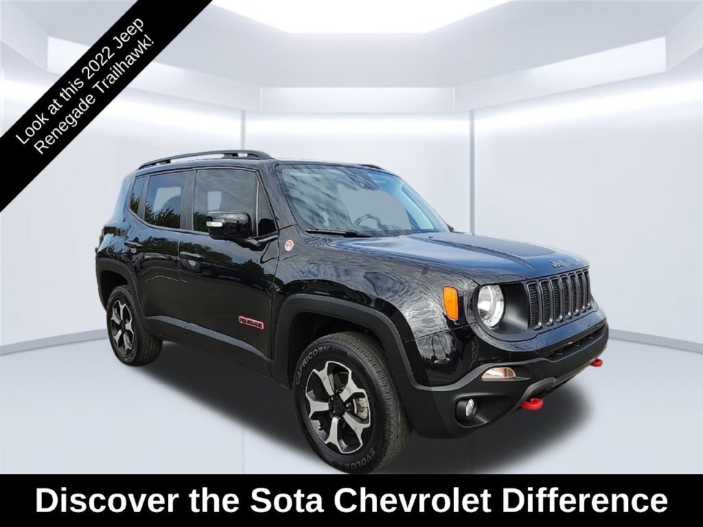 Used 2022 Jeep Renegade Trailhawk w/ Sun/Sound Group AWD/4WD 360° Tour