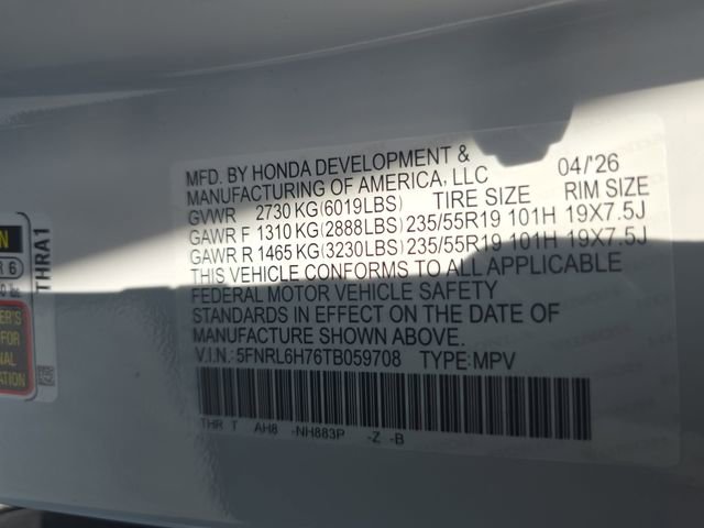 New 2026 Honda Odyssey Sport-L image 37