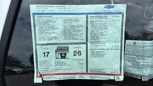 Used 1996 Chevrolet Caprice SS RWD image 34
