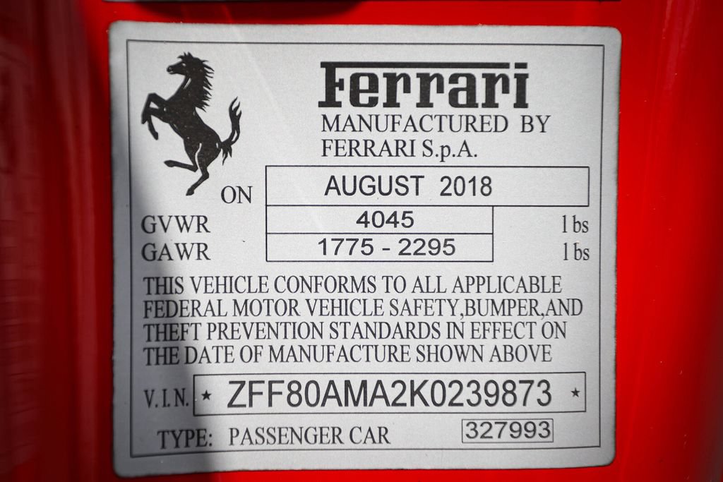 Certified 2019 Ferrari 488 Spider RWD image 49