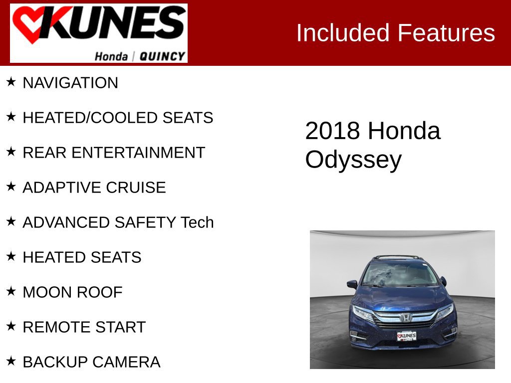 Used 2018 Honda Odyssey Elite image 2