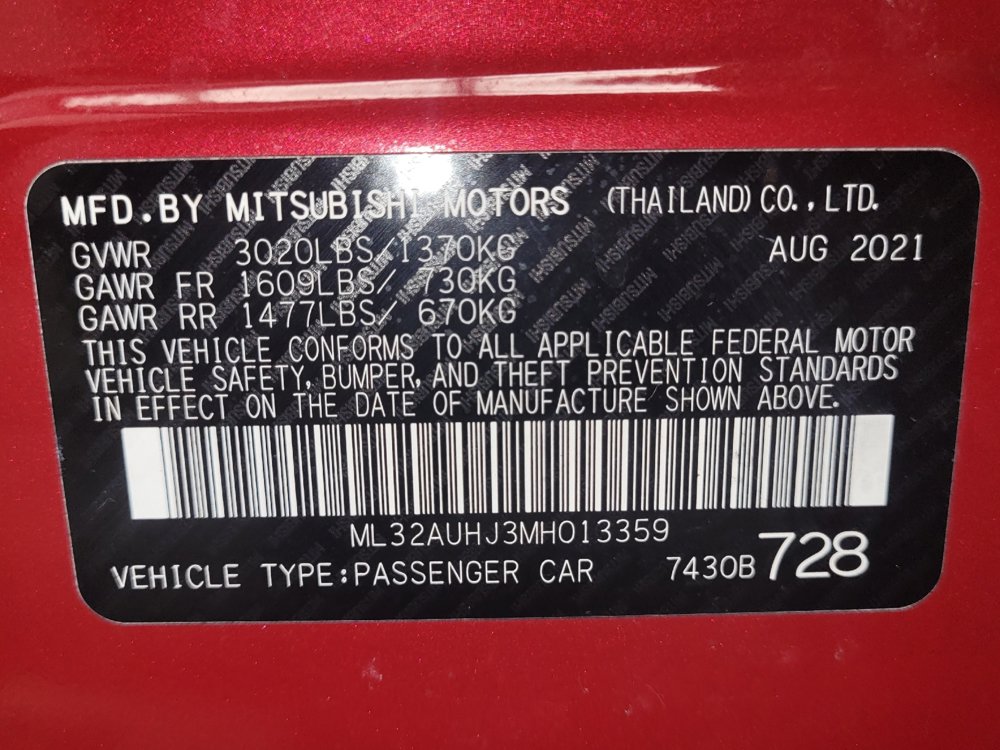 Used 2021 Mitsubishi Mirage LE FWD image 33
