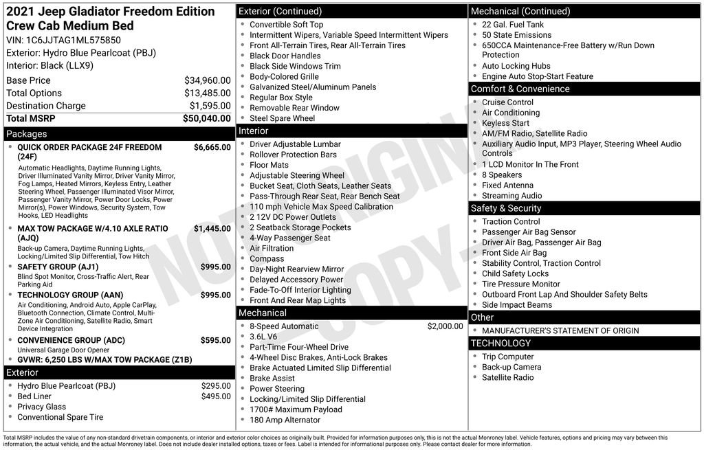 Used 2021 Jeep Gladiator Sport image 15