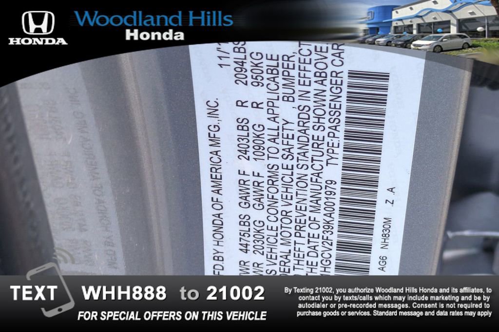 Certified 2019 Honda Accord Sport image 27