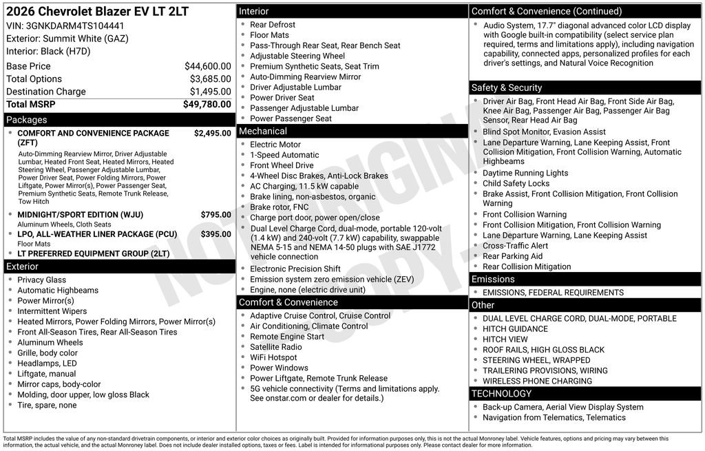 New 2026 Chevrolet Blazer EV LT image 4