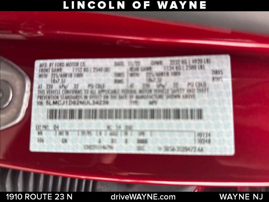 Certified 2022 Lincoln Corsair AWD w/ Equipment Group 101A image 27
