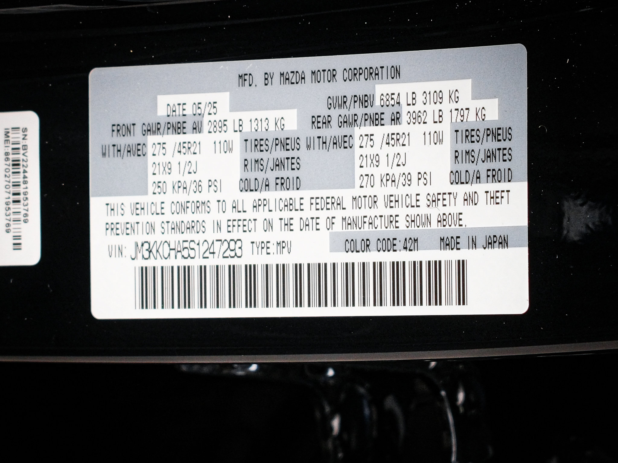 Used 2025 MAZDA CX-90 Plug-In Hybrid w/Premium Sport AWD/4WD image 39