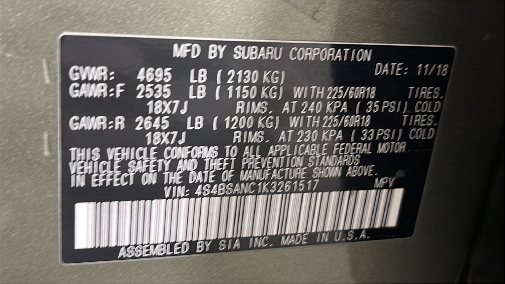 Used 2019 Subaru Outback 2.5i Limited w/ Popular Package #2 AWD/4WD image 45