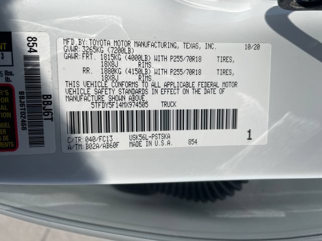 Used 2021 Toyota Tundra SR5 AWD/4WD image 27