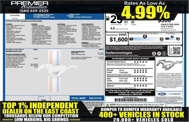 Used 2021 Ford Mustang Premium RWD image 2