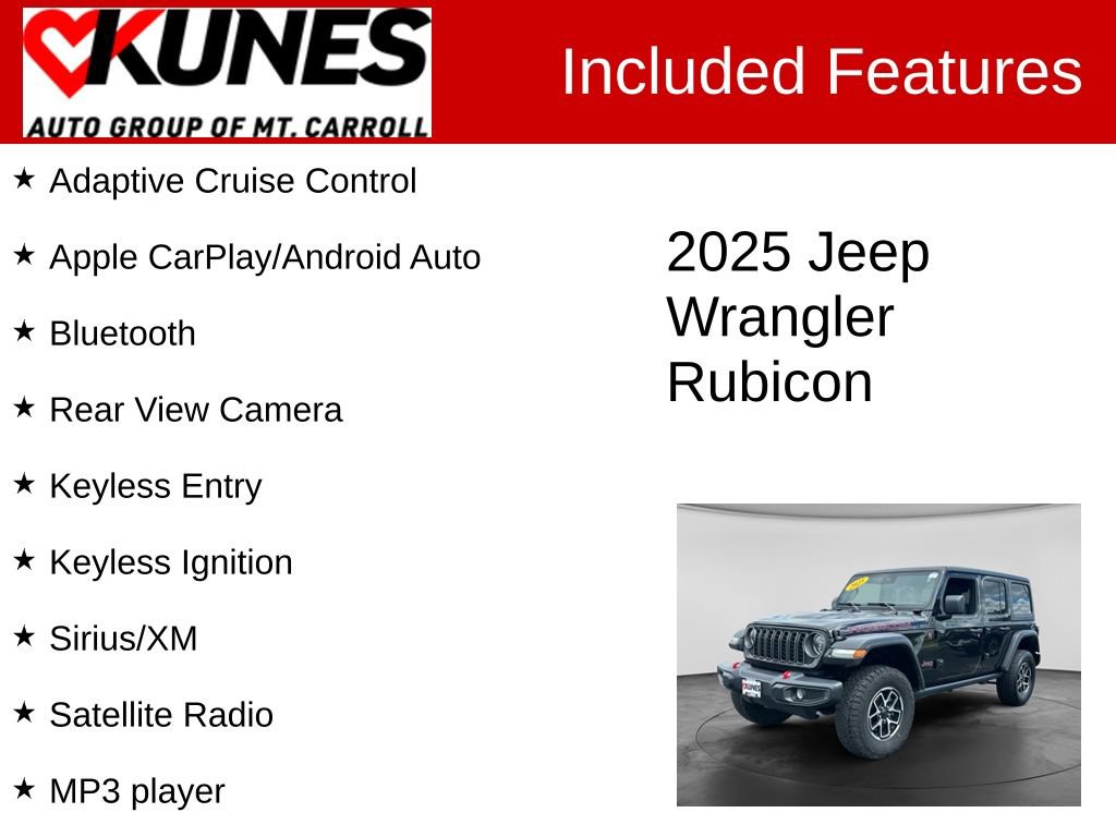Used 2025 Jeep Wrangler Unlimited Rubicon AWD/4WD image 3