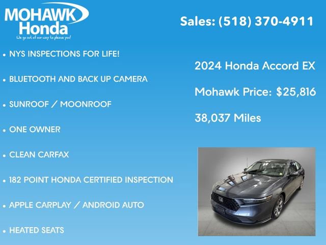 Certified 2024 Honda Accord EX image 7