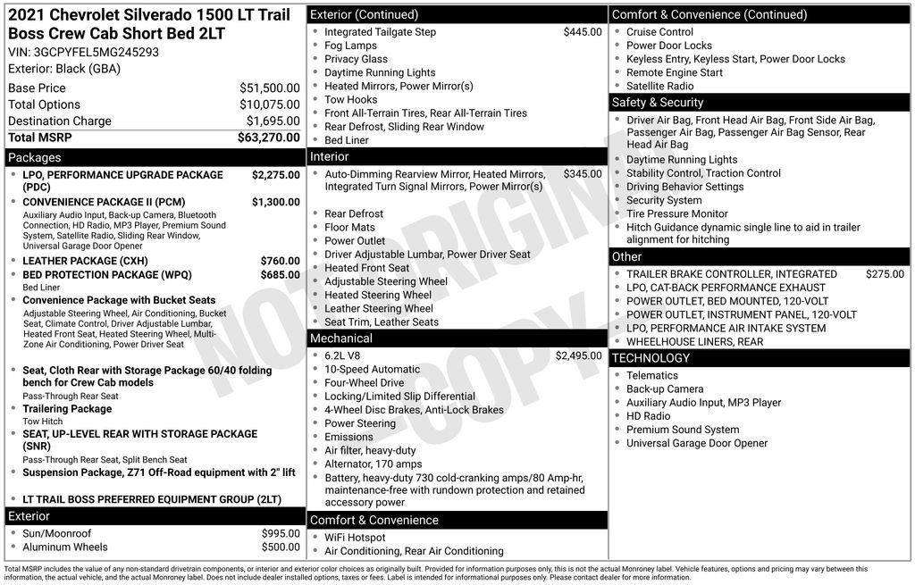 Used 2021 Chevrolet Silverado 1500 LT Trail Boss image 6