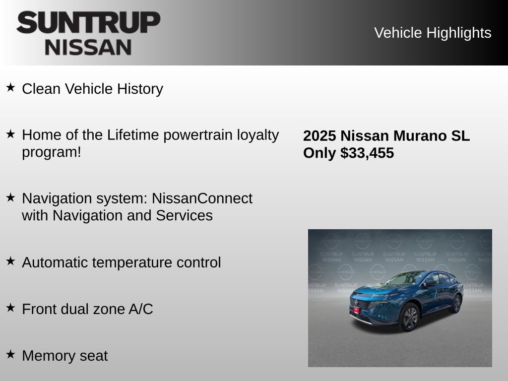 Used 2025 Nissan Murano SL w/ Cargo Package AWD/4WD image 8