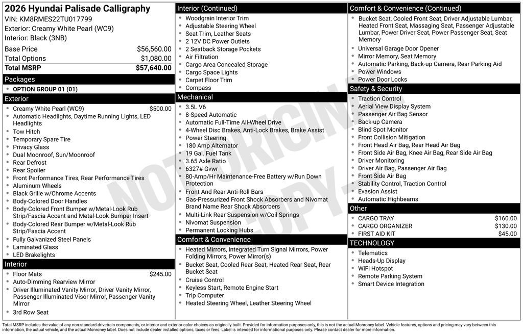 New 2026 Hyundai Palisade Calligraphy image 4