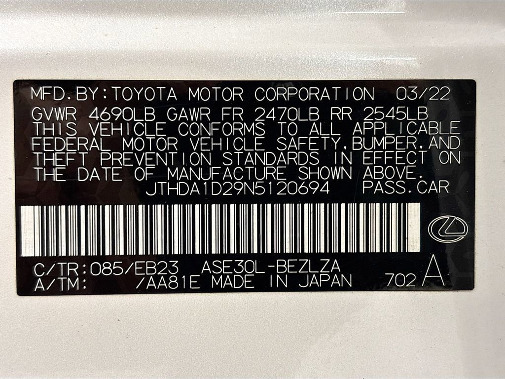 Used 2022 Lexus IS 300 w/ Premium Package RWD image 24