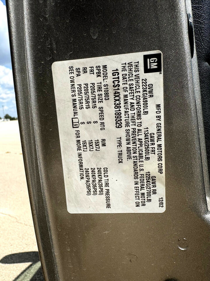 Used 2003 GMC Sonoma SL w/ Convenience Package image 35