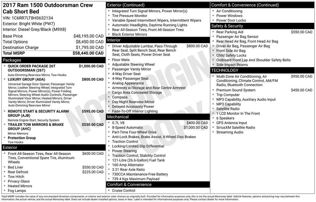 Used 2017 RAM 1500 Outdoorsman AWD/4WD image 11