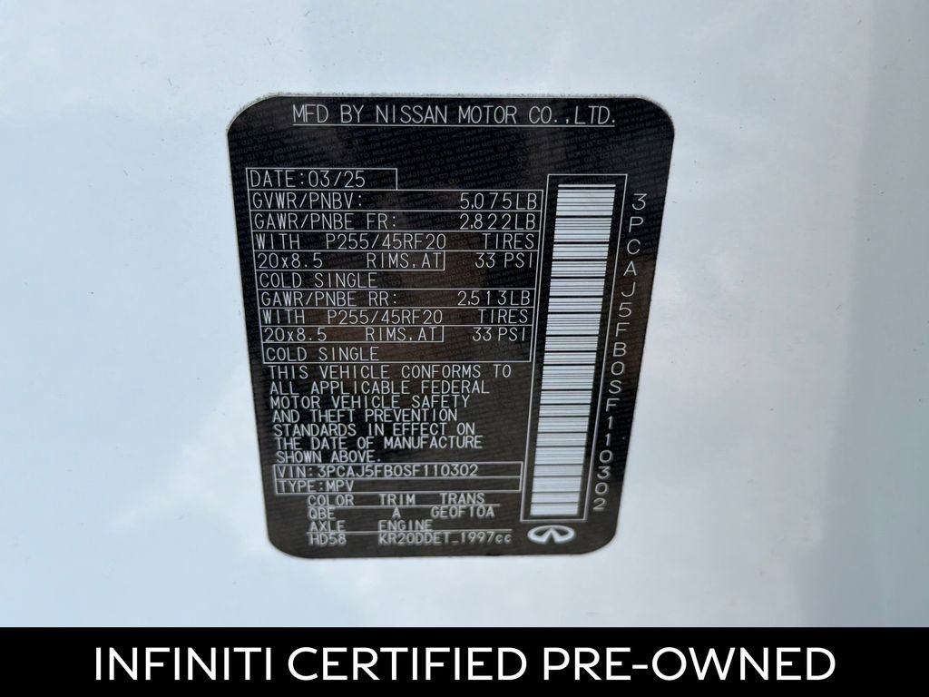 Certified 2025 INFINITI QX50 Sport AWD/4WD image 27