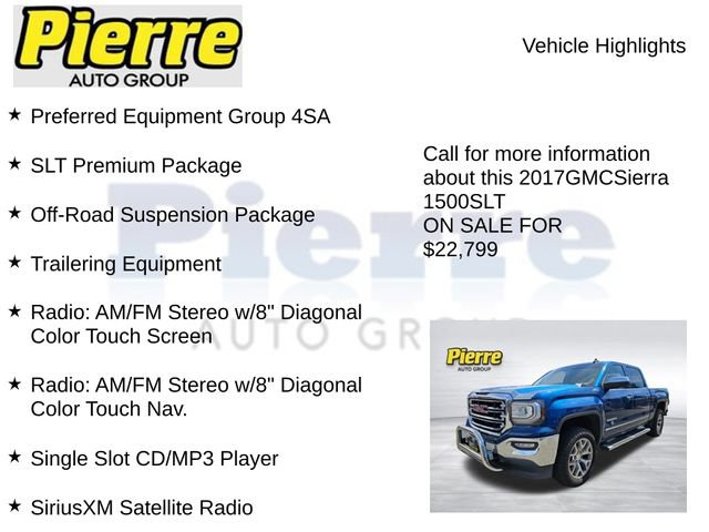 Used 2017 GMC Sierra 1500 SLT w/ SLT Premium Package AWD/4WD image 7