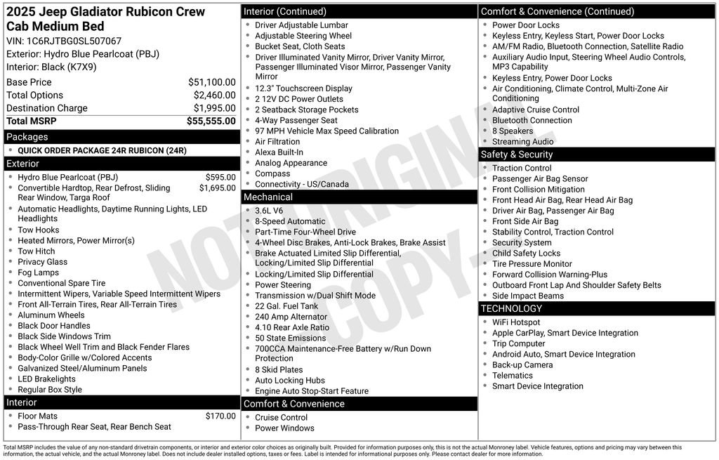 Used 2025 Jeep Gladiator Rubicon image 49