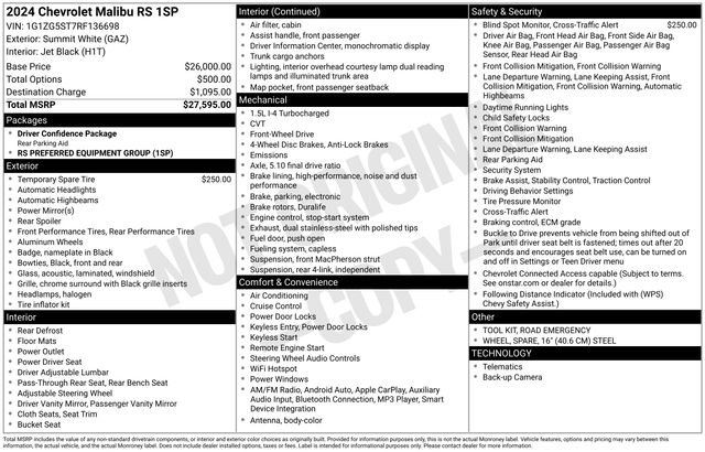 Used 2024 Chevrolet Malibu RS image 5