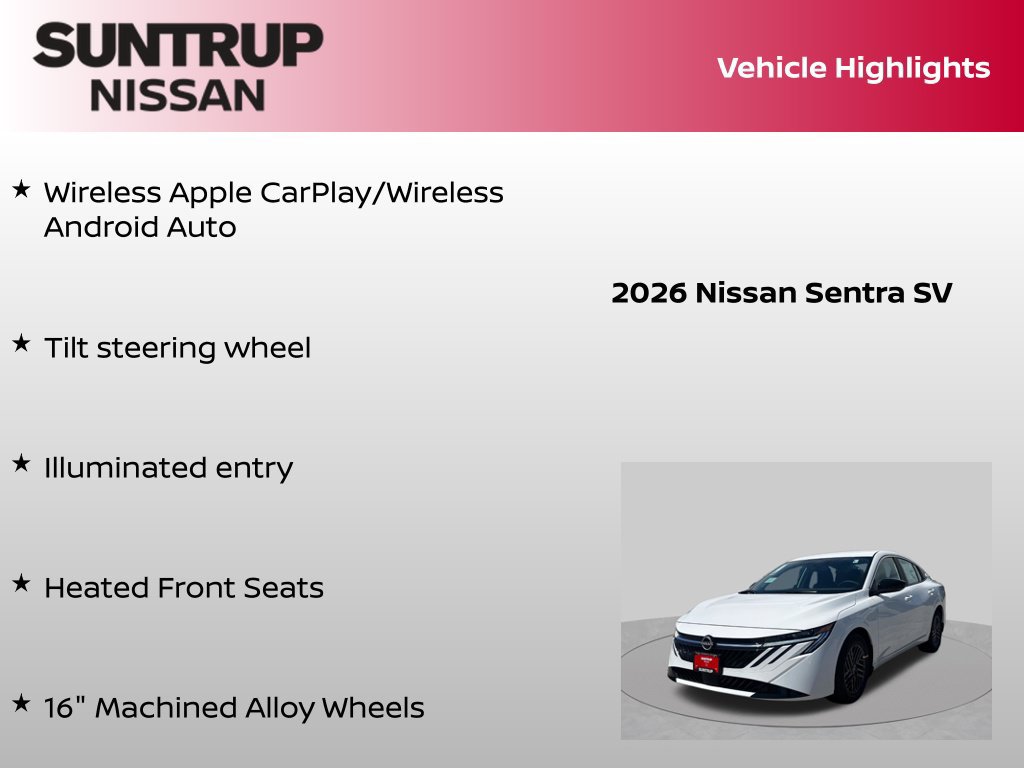 Certified 2026 Nissan Sentra SV w/ SV Convenience Package FWD image 29