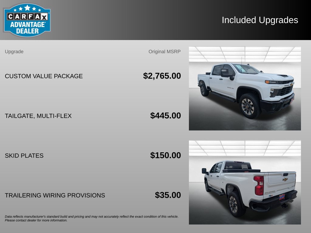 Certified 2024 Chevrolet Silverado 2500 Custom w/ Custom Value Package AWD/4WD image 3