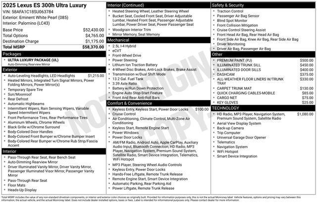 Used 2025 Lexus ES 300h Ultra Luxury image 43