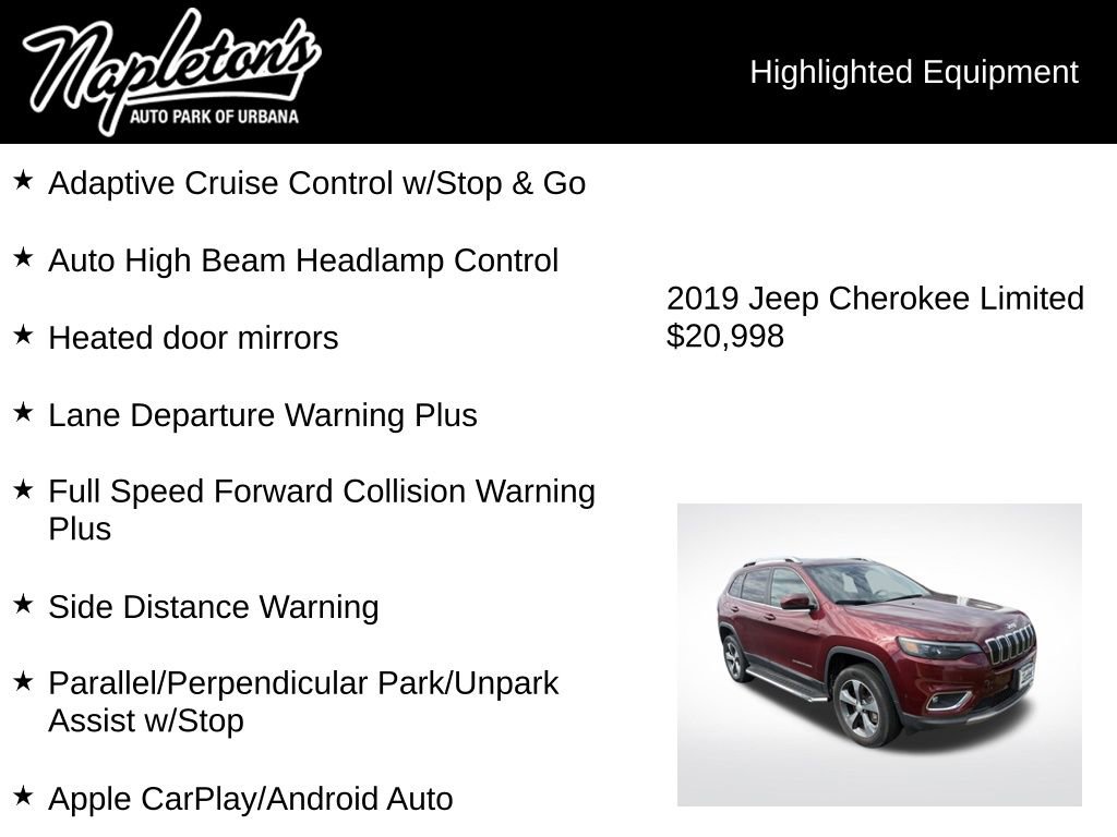 Used 2019 Jeep Cherokee Limited w/ Technology Group image 8