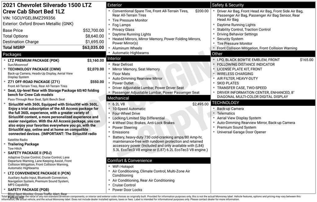 Certified 2021 Chevrolet Silverado 1500 LTZ w/ LTZ Premium Package AWD/4WD image 39