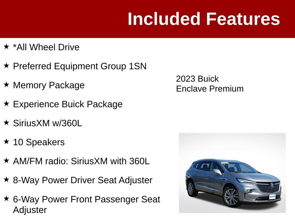 Used 2023 Buick Enclave Premium w/ Experience Buick Package AWD/4WD image 3