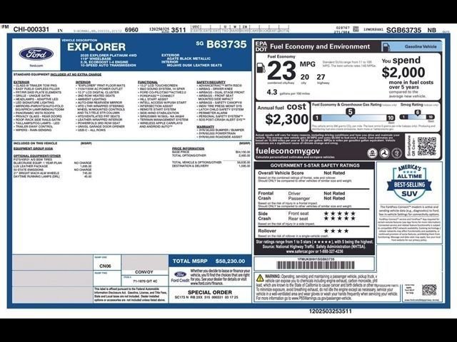 Used 2025 Ford Explorer Platinum w/ LUX Leather Package AWD/4WD image 27