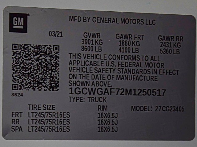 Used 2021 Chevrolet Express 2500 w/ Driver Convenience Package image 34