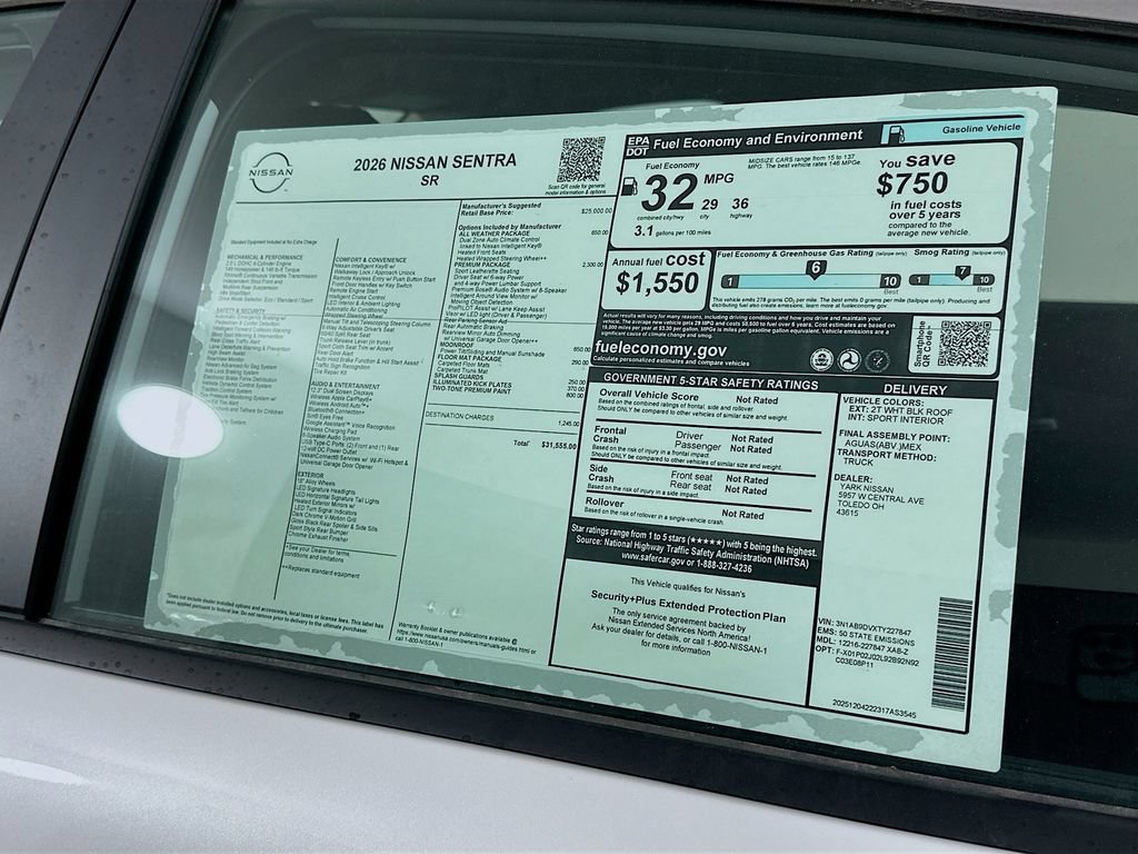 New 2026 Nissan Sentra SR w/ SR Premium Package FWD image 13