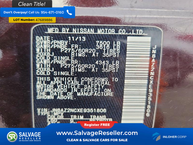 Used 2014 INFINITI QX80 4WD w/ Theater Package image 17