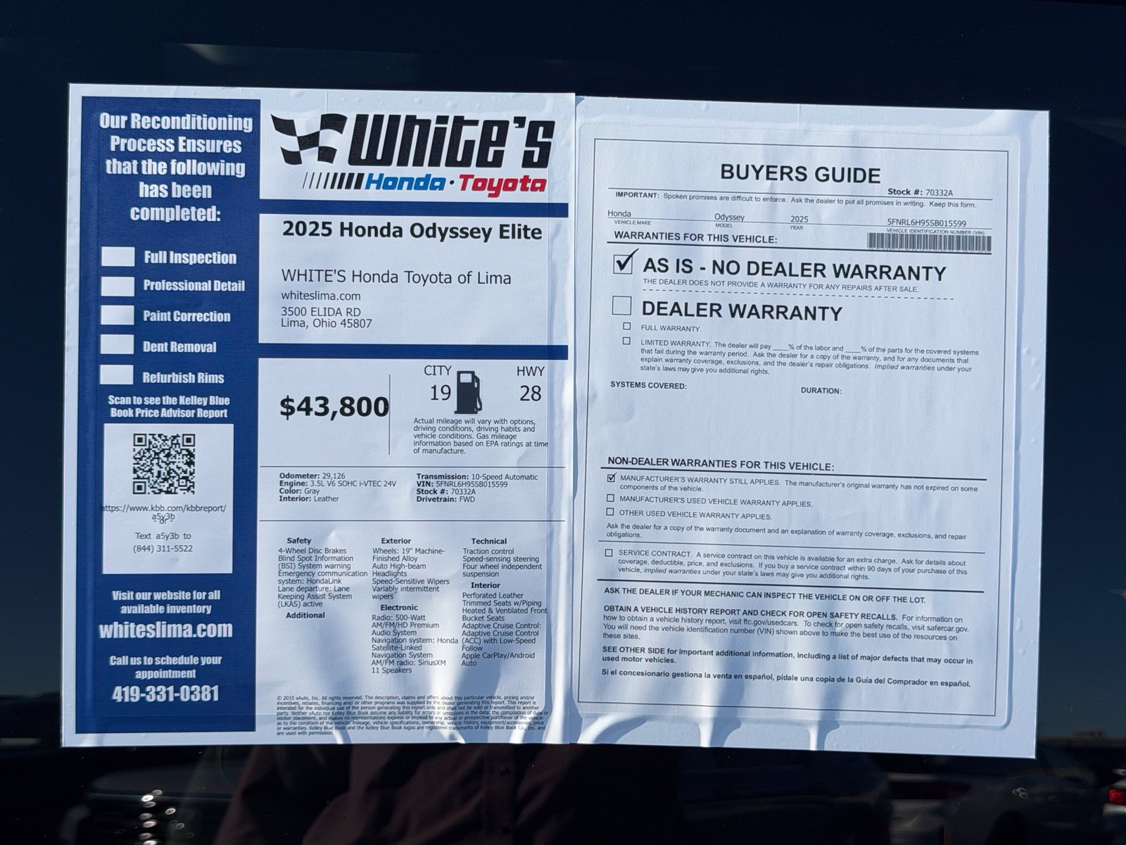 Used 2025 Honda Odyssey Elite image 34
