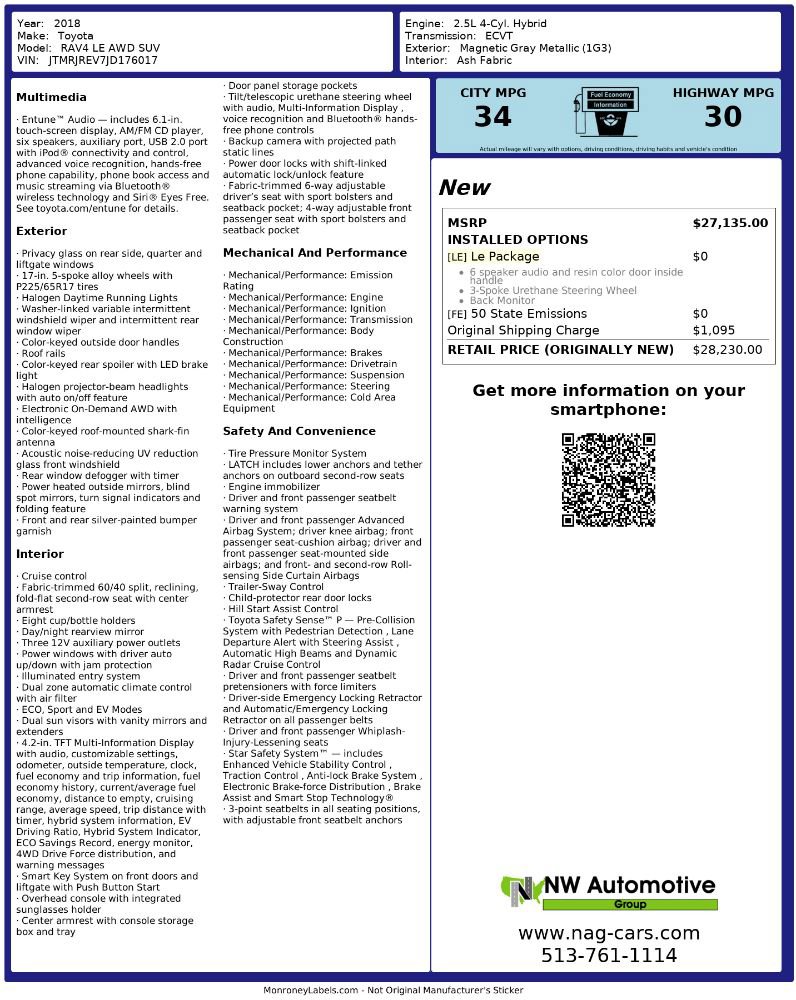 Used 2018 Toyota RAV4 LE image 2