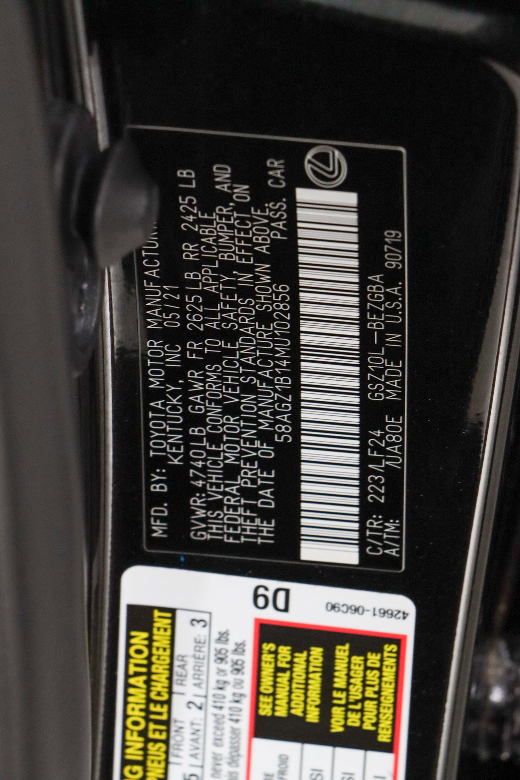 Used 2021 Lexus ES 350 F Sport w/ Accessory Package 2 FWD image 31