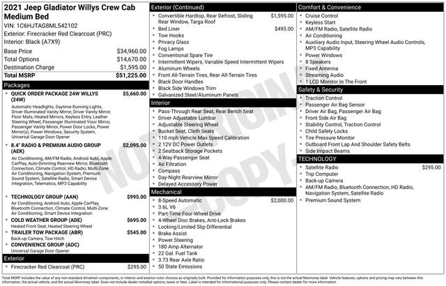 Used 2021 Jeep Gladiator Willys image 25