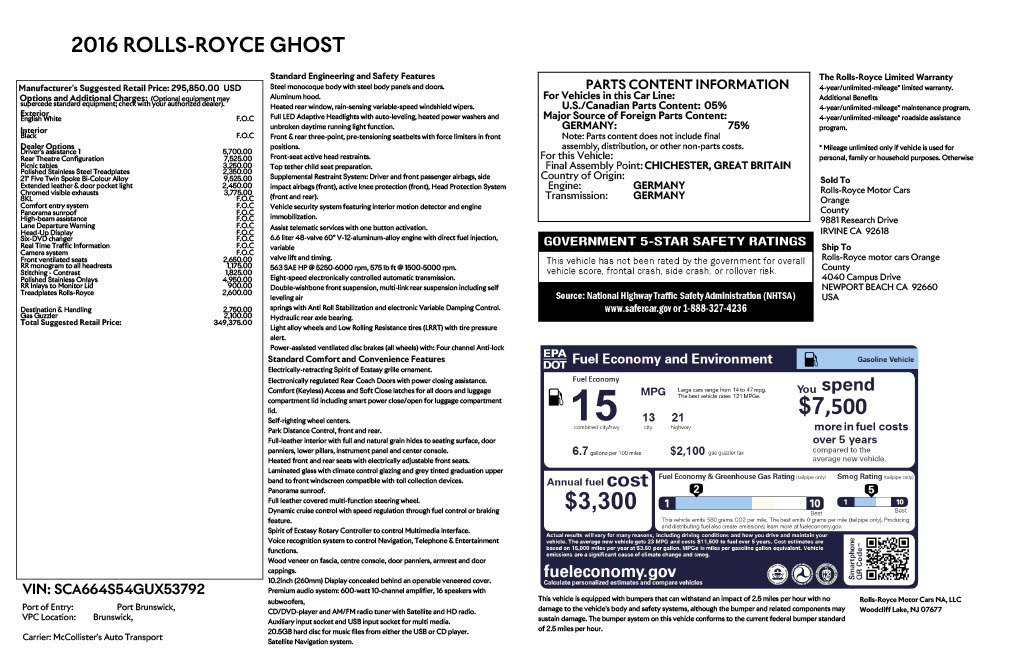 Used 2016 Rolls-Royce Ghost image 5