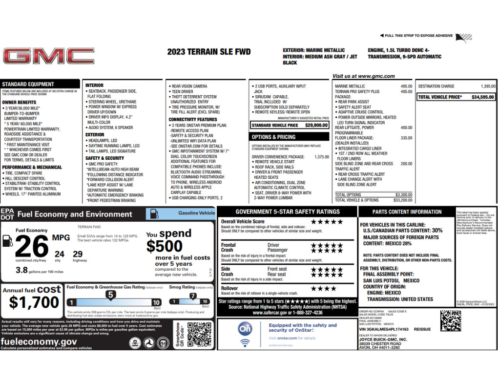 Used 2023 GMC Terrain SLE w/ Driver Convenience Package FWD image 2
