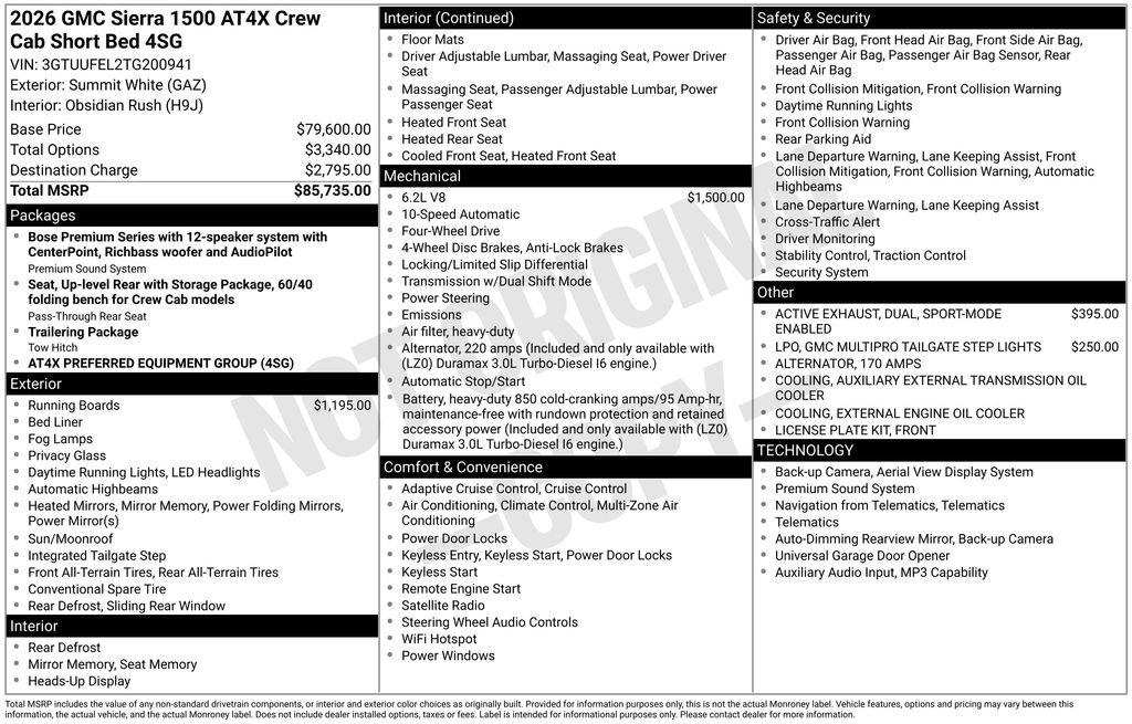 Used 2026 GMC Sierra 1500 AT4X AWD/4WD image 46