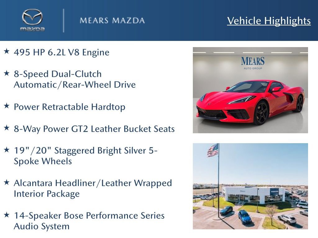 Used 2025 Chevrolet Corvette Stingray Premium Conv w/ 3LT RWD image 2