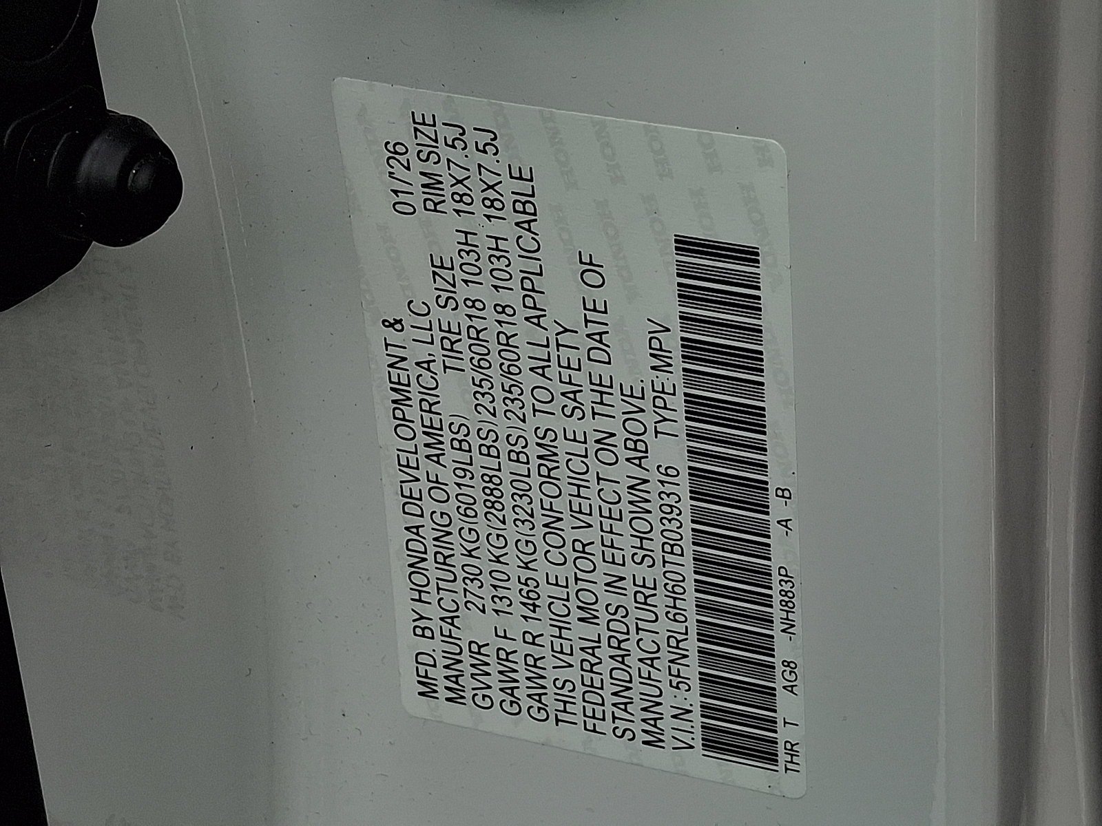 Certified 2026 Honda Odyssey EX-L image 27